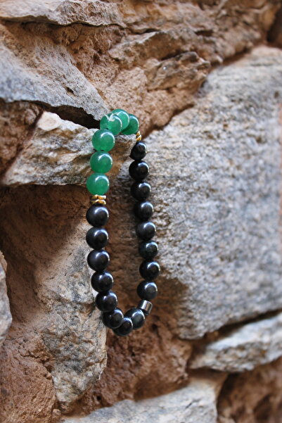 Esre Doğaltaş Takı Agate Aventurine Natural Stone Bracelet