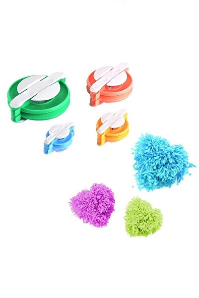 Bia Ponpon Makinası 4'lü Set Ponponmatik 4 Farklı Boy