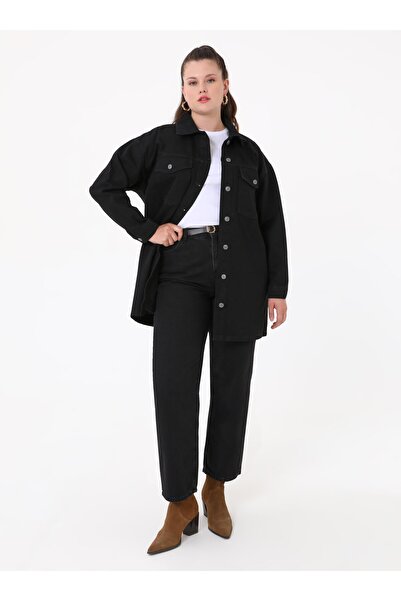 ALİA Straight Fit Denim Pantolon - Siyah - Alia
