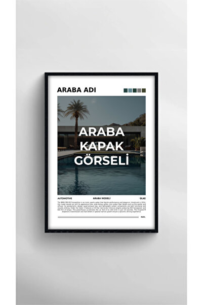 Thetic ÖZEL TASARLANABİLİR ARABA - PREMIUM Çerçeveli Tablo