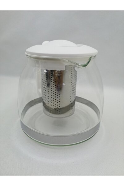 Amentes Glass Teapot with Strainer 1250 ml Tea Maker Teapot Coffee and Herbal Tea Pot