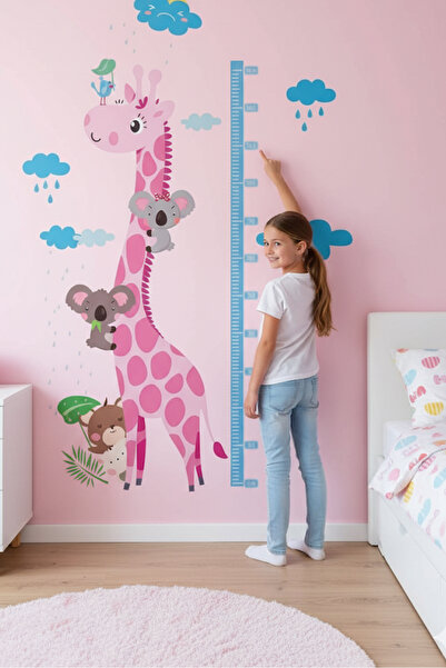 KT Decor Giraffe And Koala Height Meter Sticker