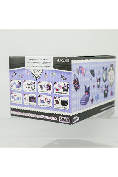 Choice 8Pcs Aset Re-ment 8Pcs/set Sanrio Kuromi Gothic Room Purple Miniature Scene Blind Box Toys Anime Fig