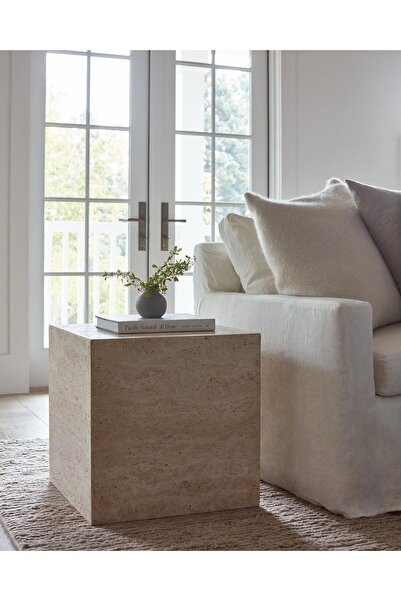 Radianza Traverten Yan Sehpa