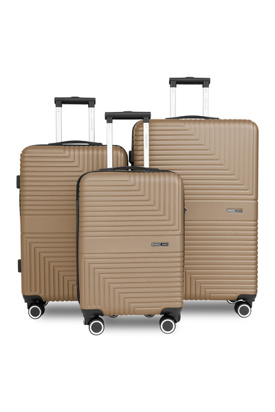 PARAJOHN Strato Lightweight ABS Hard Side 8 Spinner Wheel Luggage Set of 3 with Lock 20/24/28 inch