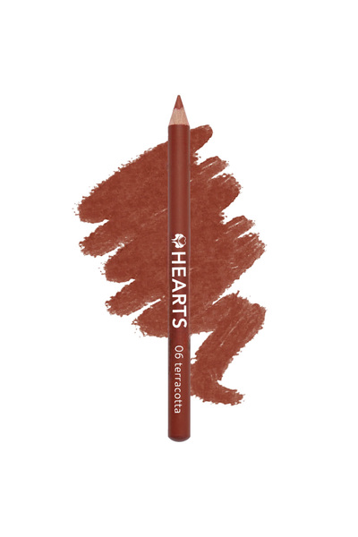 Hearts قلم تحديد الشفاه من هارتس محدد شفاه تراكوتا Lip Liner Terracotta 06
