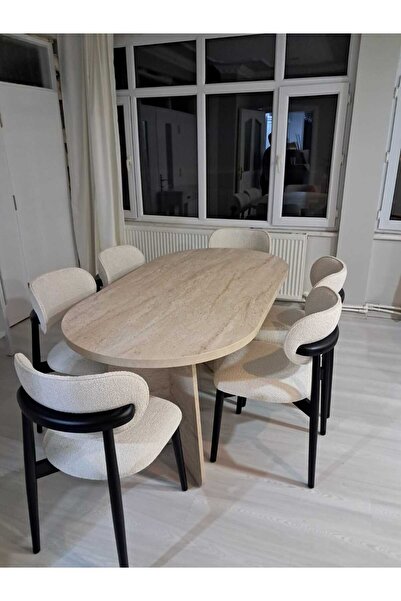 KARMOB Bohem Oval Salon Yemek masası (sadece masa)