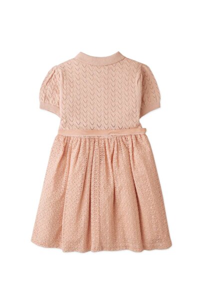 Gingersnaps Girls' Dress with Buttons and Waist Belt