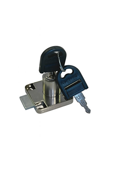 TAYEM Ymk Square Drawer Lock, Cabinet, Mailbox, Dormitory Cabinet Lock with 2 Keys Chrome