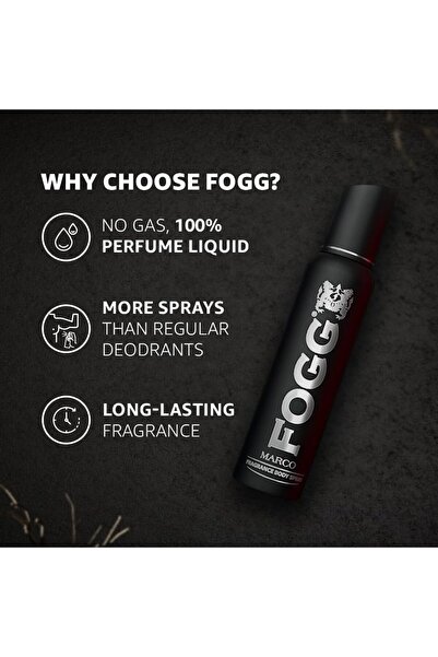 FOGG Marco Body Spray For Men – 2 X 120ml Long-lasting Fragrance Deodorant