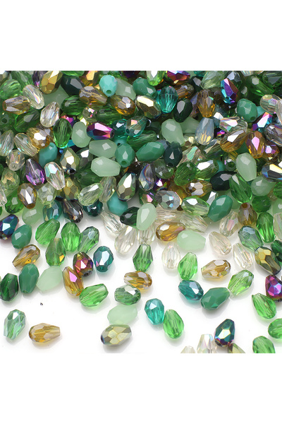 Choice 100 قطعة/مجموعة من خرزات الكريستال الزجاجية متعددة الأوجه على شكل دمعة...