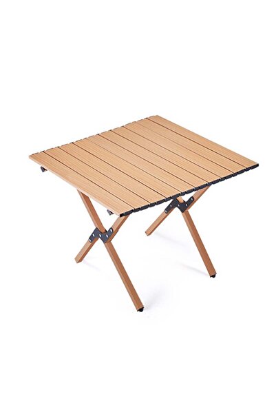 sharpdo Simple and Portable Carbon Steel Egg Roll Table Folding Table for 1-2 People, Suitable for C