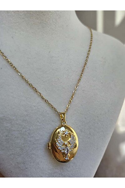 Haze قلادة ميدالية قابلة للفتح على شكل طائر العنقاء من الفولاذ المقاوم للصدأ