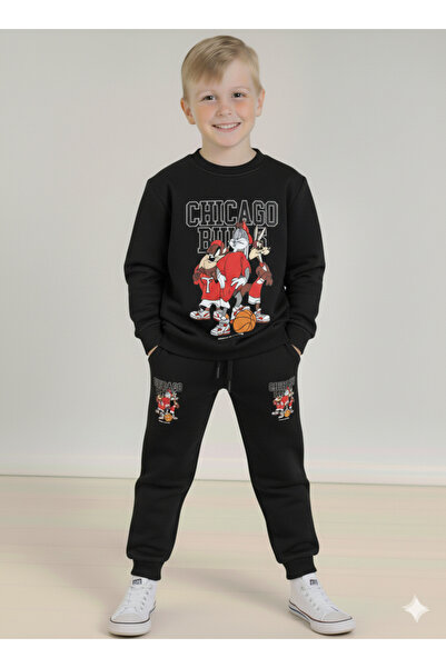 LİTTLE TORTOİSE Set de trening cu imprimeu Chicago Bulls pentru băieți