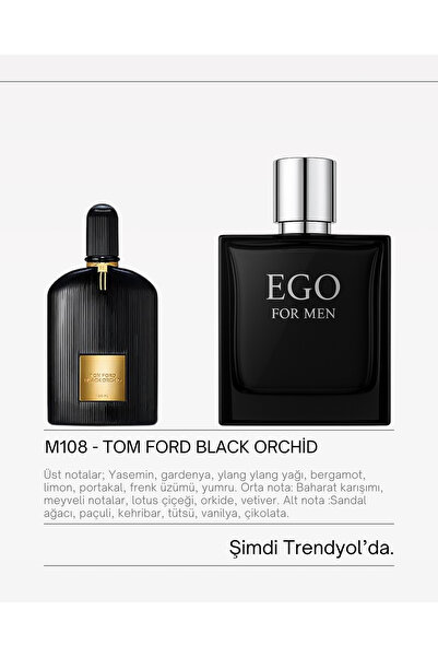 homeartplus M108 - Ego Edp 50 ml ( BLACK ORCHİD ) Baharatlı Erkek Parfüm