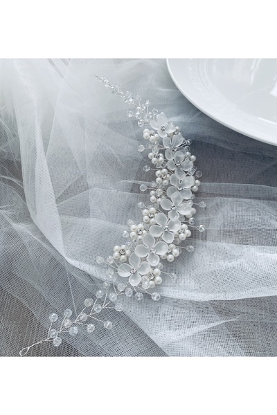 ASİMEL TASARIM Bridal Tiara Hair Accessory Wedding Henna Wedding Promise Engagement Graduation