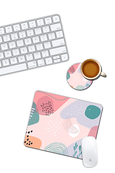 iyi fikirler Desenli Mouse Pad ve Bardak Altığı Set