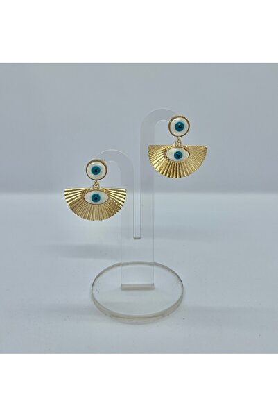 Nilonya Aksesuar Nazar Boncuklu Sallantılı Küpe