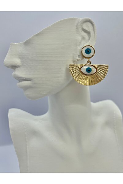 Nilonya Aksesuar Nazar Boncuklu Sallantılı Küpe