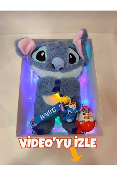 NUREYY AKSESUAR nefes alan peluş stitch uyku arkadaşı anahtarlık ve sürpriz y...