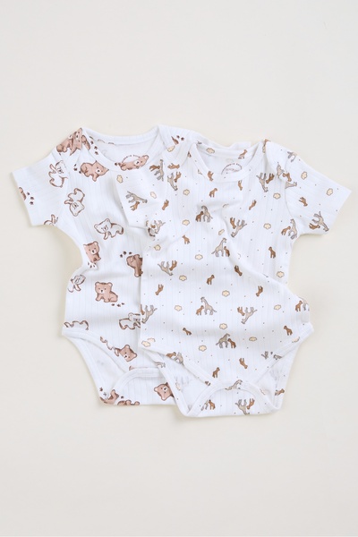 Bondberro 2'li Takım Kaşkorse Zarf yaka Yenidoğan ve Bebek Zıbın