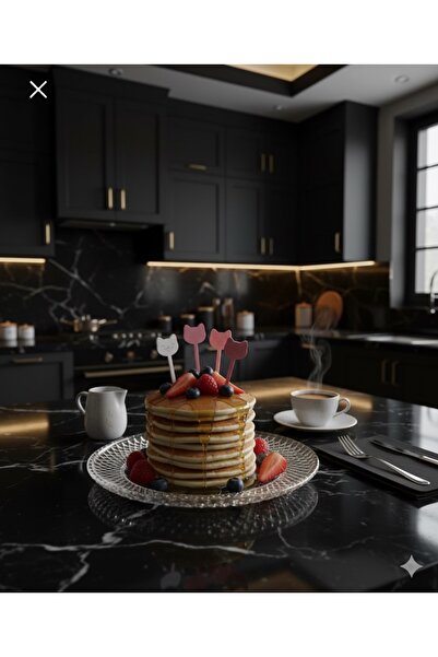 Melodyone عصا كوكتيل وكيك مع قطة - مجموعة أعواد الأسنان 20 قطعة |   10 وردي 1...