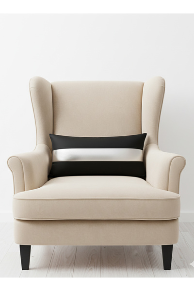 Nisahometeks Silver Detail Throw Pillow Cover Stain Resistant Erasable