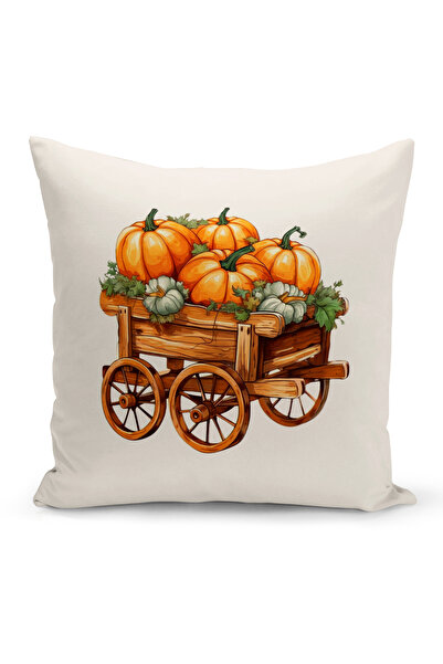 Bertille Home Φθινοπωρινή σειρά - Κάλυμμα μαξιλαριού με ριχτάρι διπλής όψης (...