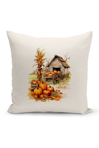 Bertille Home Φθινοπωρινή σειρά - Κάλυμμα μαξιλαριού με ριχτάρι διπλής όψης (...