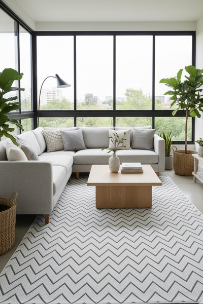 Jüt Sisal CANVAS 0438G ANT-BEYAZ Silinebilir Leke Tutmaz Kolay Temizlenen Mutfak-Koridor-Antre