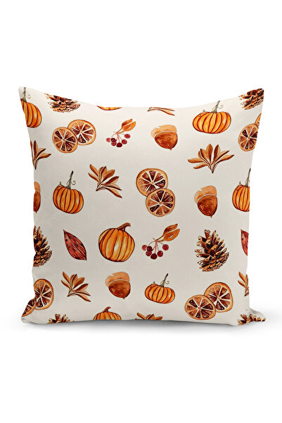 Bertille Home Φθινοπωρινή σειρά - Κάλυμμα μαξιλαριού με ριχτάρι διπλής όψης (...