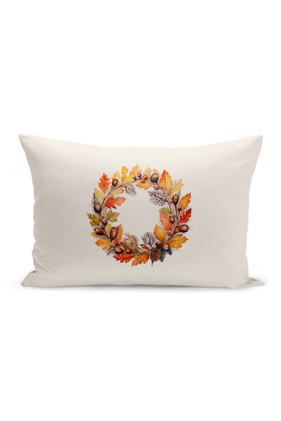 Bertille Home Φθινοπωρινή σειρά - Κάλυμμα μαξιλαριού με ριχτάρι διπλής όψης (...