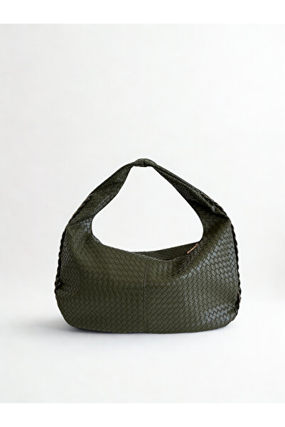 yako Milano Knitted Pattern Women's Shoulder Bag (Width; 51 Cm*Length; 30 cm)