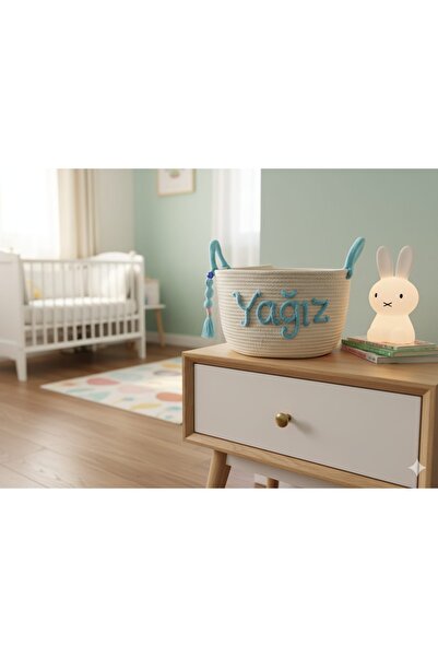 AFA COLLECTION %100 Organik El Yapımı Çocuk Oyuncak Sepeti - Kişiye Özel İsim...