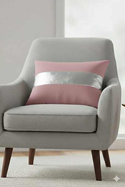 Nisahometeks Silver Detail Throw Pillow Cover Stain Resistant Erasable