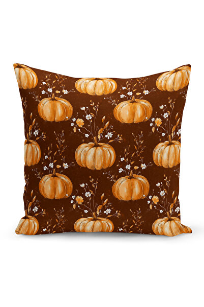 Bertille Home Φθινοπωρινή καρό σειρά με εμπριμέ κάλυμμα μαξιλαριού διπλής όψη...