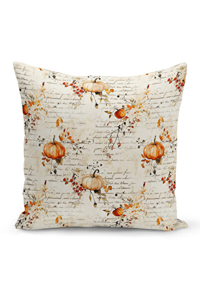 Bertille Home Autumn Plaid Series Double Side Printed Throw Pillow Case (Halloween Autumn Cushion Cover)