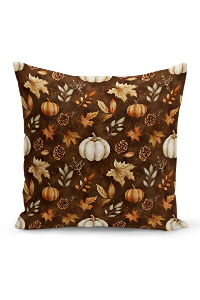 Bertille Home Autumn Plaid Series Double Side Printed Throw Pillow Case (Halloween Autumn Cushion Cover)