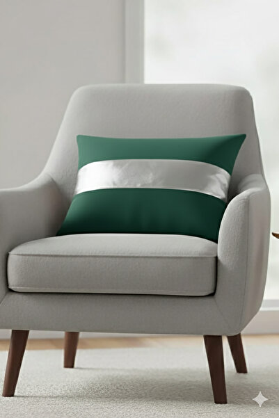 Nisahometeks Silver Detail Throw Pillow Cover Stain Resistant Erasable