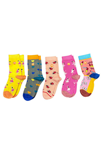 Bijutek Цветни памучни чорапи без шевове за ежедневно носене за момичета