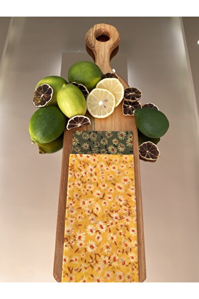 Home 2-Piece Mixed Pattern Fabric Reusable Natural Beeswax (Beeswax) Food Storage Cloth Large Size