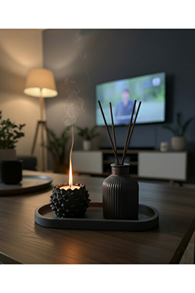 SEMY STORE Çam Kozalağı Mumluk ve İskandinav Vazo, Dekorasyon, Biblo, Mum, Sunum Tabağı