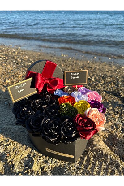 SATENCE STORE Senden Önce Senden Sonra-Kalpli Kutuda Solmayan Gül