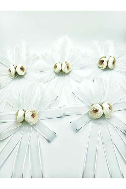 EvremStore Gelin Bohçasına Uygun Çiçekli Bohça Süsü 5 Adet