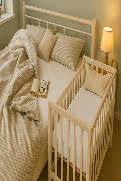 COTENCONCEPT 2 Pieces Cotton and Elastic 60 X 120 Cm Combed Cotton Baby Bedsheet