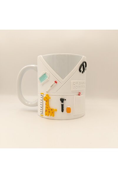 kuphane Çocuk Doktoru İçin Kisiye Özel El Yapımı 3D Pediatri Temalı Hediye Kupa