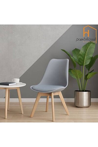 Al Saada Home كرسي بلاستيك فردي - 60 × 50 × 70 - رمادي