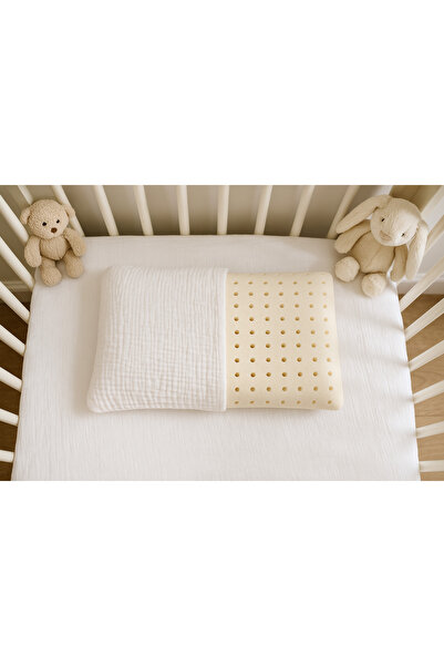 Tasarım Ortopedik Hava Kanallı Visco Bebek Yastığı 40x26x6 cm Terletmeyen Nef...