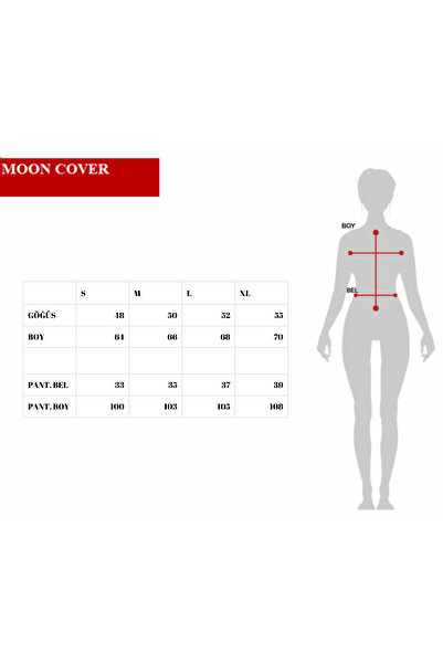 M MOONCOVER Mooncover Kadın Yılbaşı Özel Kışlık Pijama Takımı – Gri