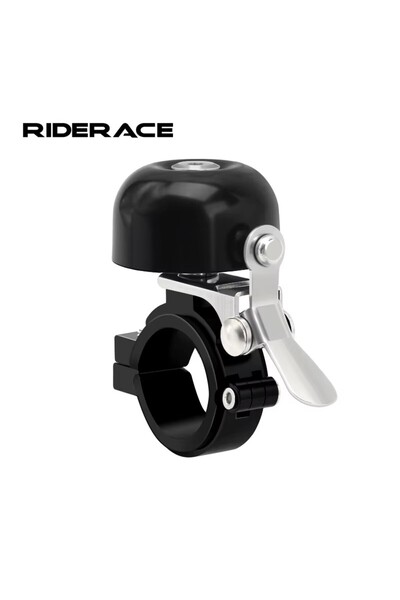 riderace جرس دراجة كلاسيكي أسود بتصميم ريترو، صوت واضح وعالٍ، يُثبّت على مقود...